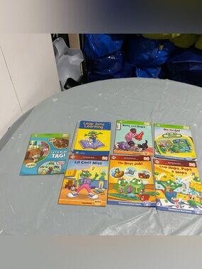 7 LeapFrog Leap Into Learning Kids Book Set - Green Frog Characters